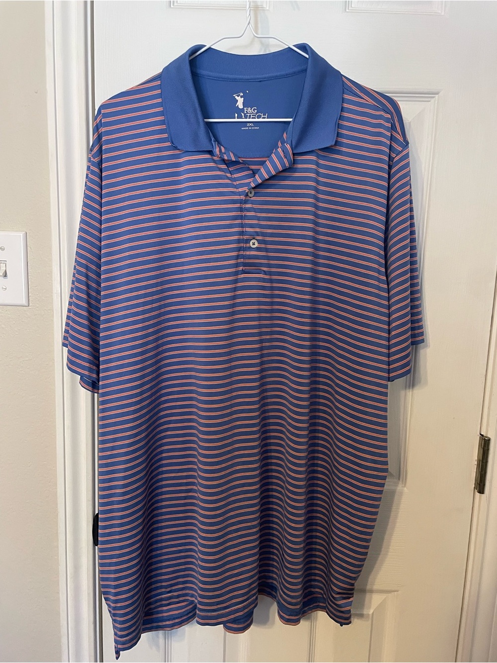F&G Men’s Blue Striped Polo Shirt
